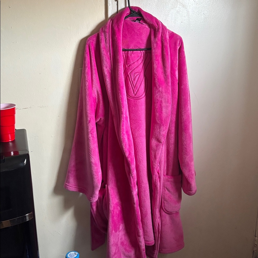Victoria's Secret Vibrant Pink Plush Coat
